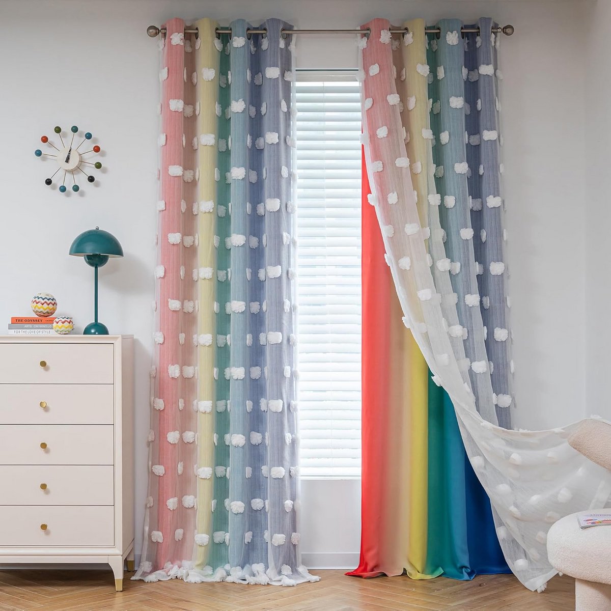 Kinderkamergordijnen Dubbel - Verduisterend Gordijn - Slaapkamer Decoratie - Dubbellaags O