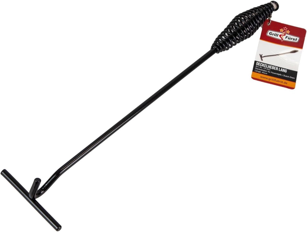 Deksel Lifter - Dutch Oven Hulpmiddel - Veilig Koken - Extra Lange Greep - 45 cm