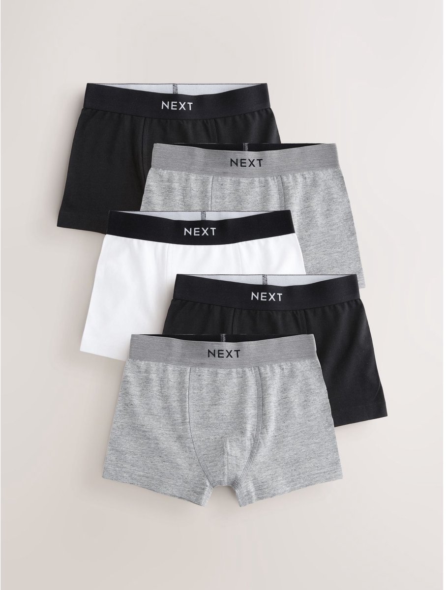 Next - Jongens - Set van 5 boxershorts - Zwart