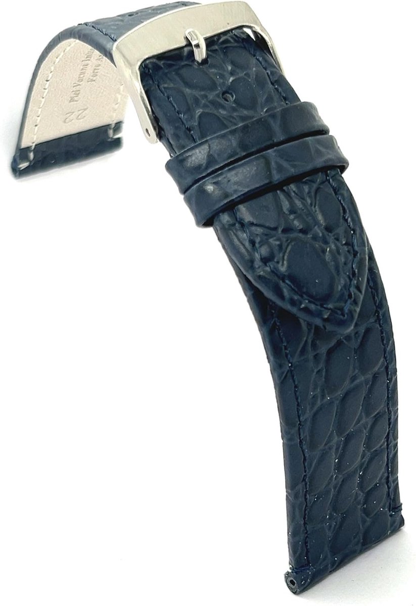 Leren horlogeband - Krokodillenreliëf band - Horloge personaliseren - Speciaal gelooid leer - 12-22 mm maten
