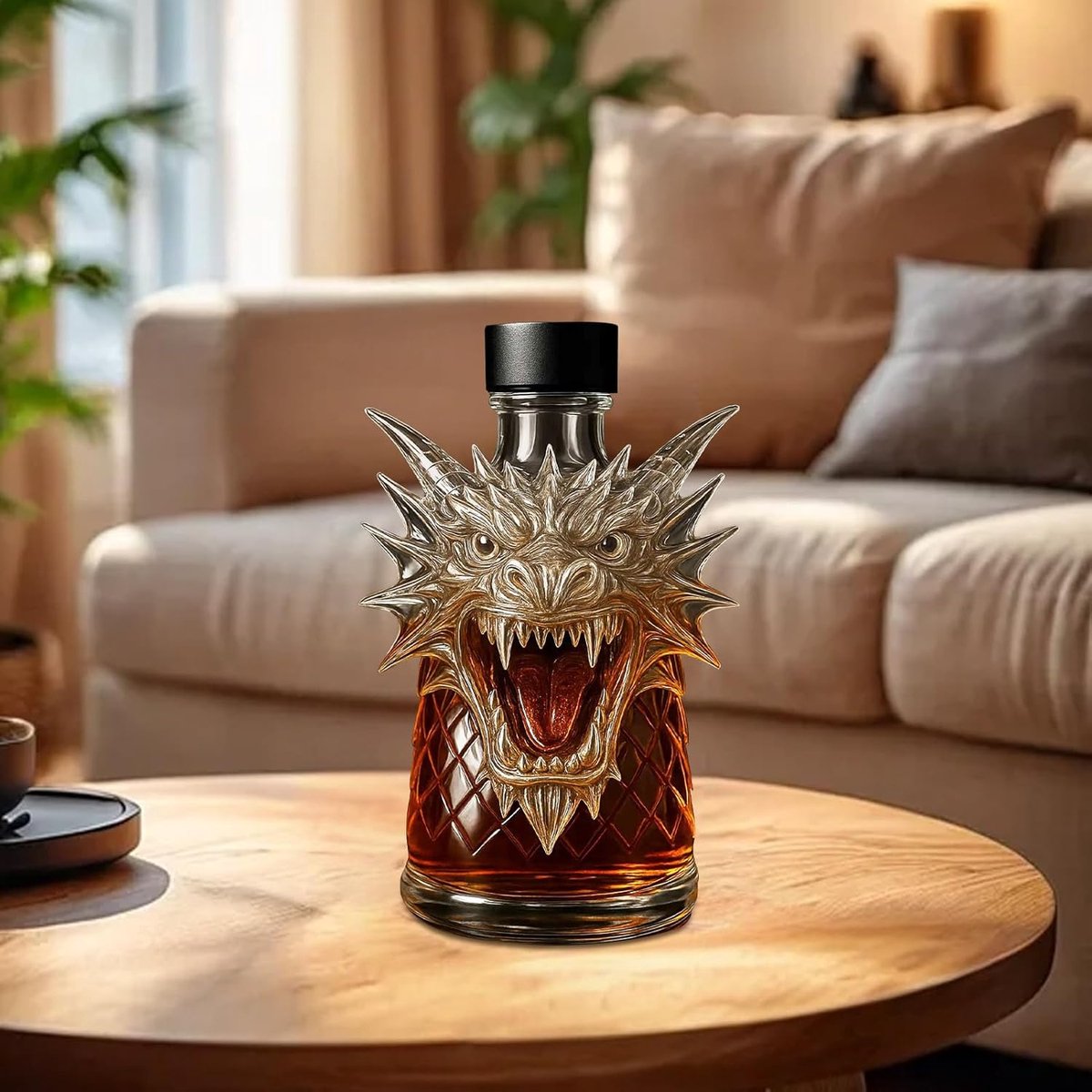Glazen Whisky - Water Karaf - Kristalglas Look Whiskey Fles - Karaffen - voor Sterke Drank - Geschikt voor Sterke Drank, Decoratie voor De Thuisbar en Tafeldecoratie voor Feestjes - Decoratief - Perfect Cadeau — cadeau in Koken & Dineren - foto 6