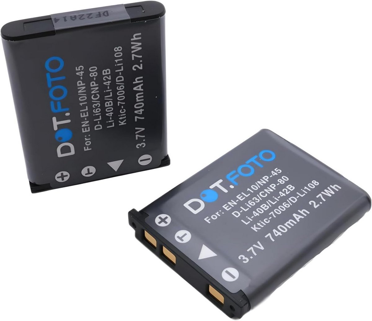 Camera Batterij - Reserve Accu - Fotografie - Hoge Capaciteit - 3.7V 740mAh