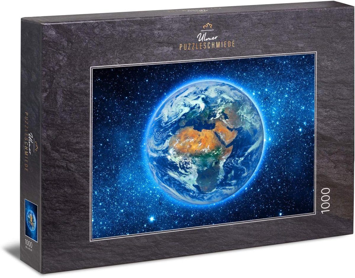 Puzzel Aarde - 1000 Stukjes - Ontspanning Thuis - Gedetailleerd Ruimtebeeld - 68 x 48 cm - Meerdere Kleuren