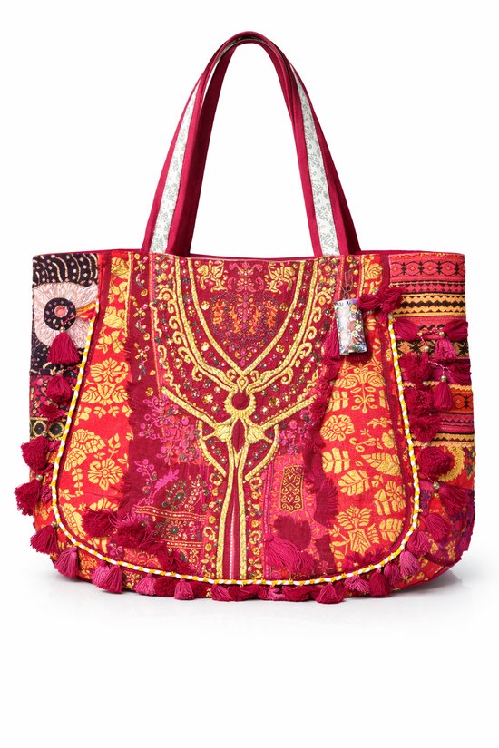 Boho Indian Shopper Fuchsia