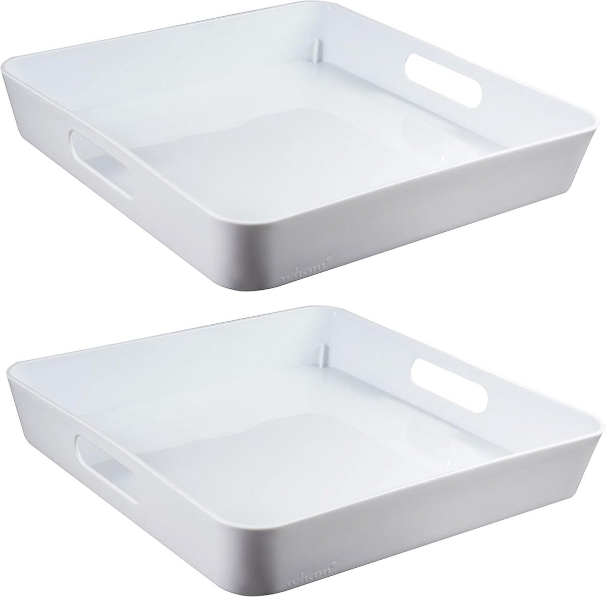 Opbergbox Set - Plankmand Organizer - Ruimte Besparen - Stapelbaar Ontwerp - 30x30x5 cm - Wit