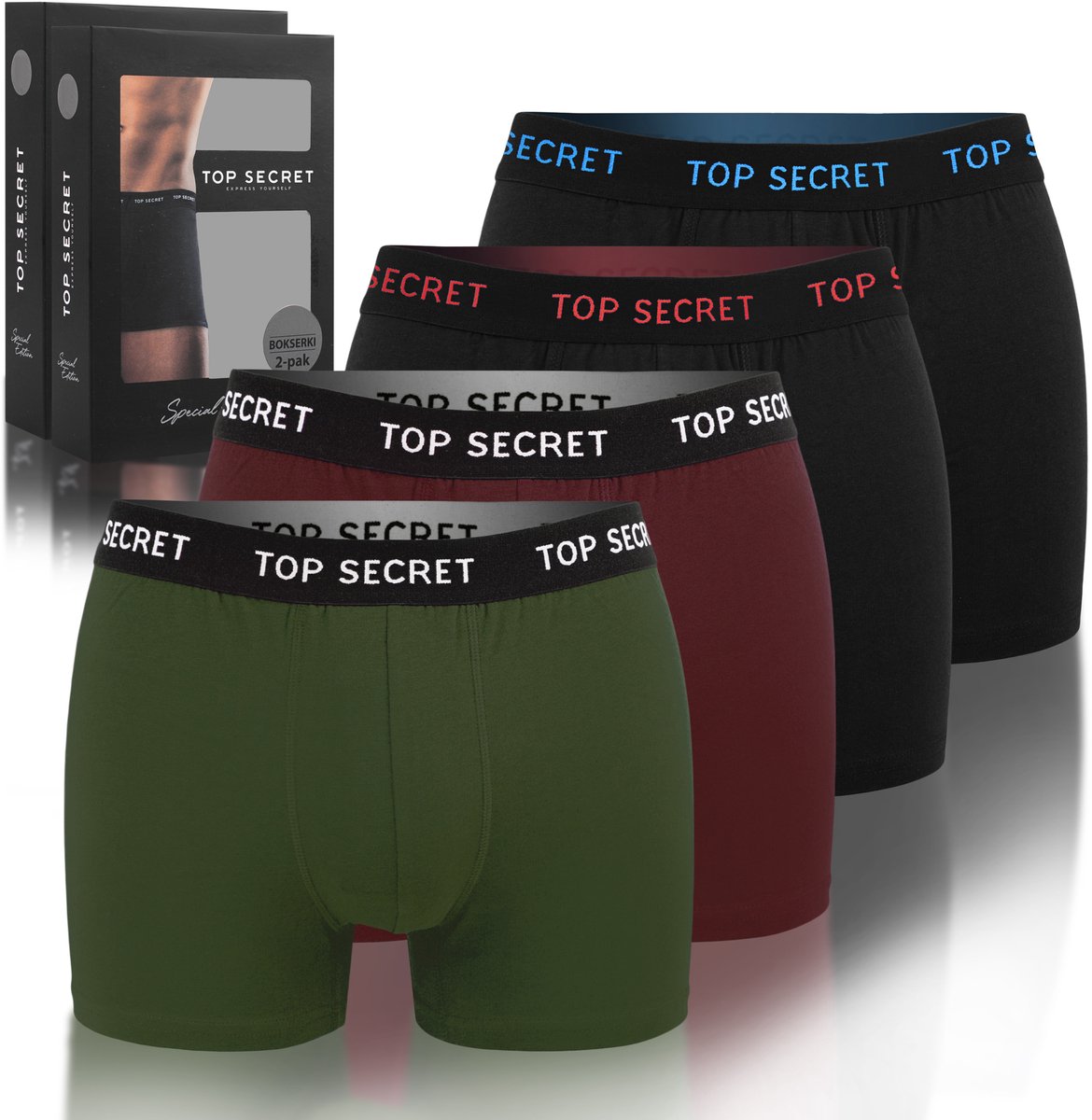 Top Secret Serie - Heren Boxers - Katoen - 4-Pack - Maat XXL