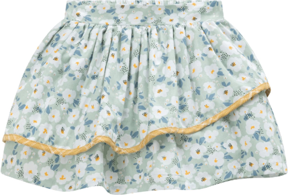 Newness Meisjes zwierige bloemetjes rok groen