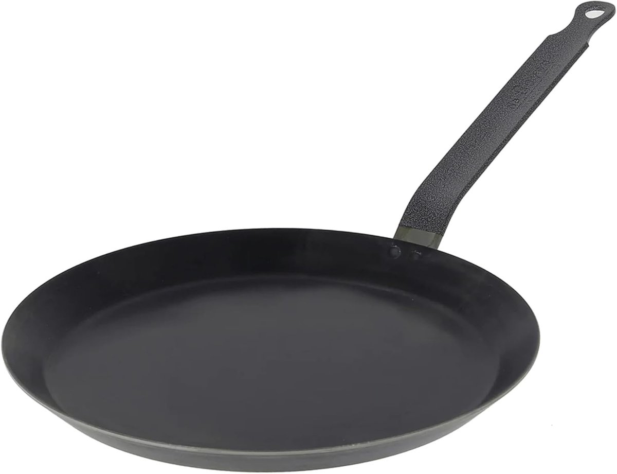 Pannenkoekenpan - Crêpe pan - Knapperige pannenkoeken - Lage rok - 24 cm - Blauw