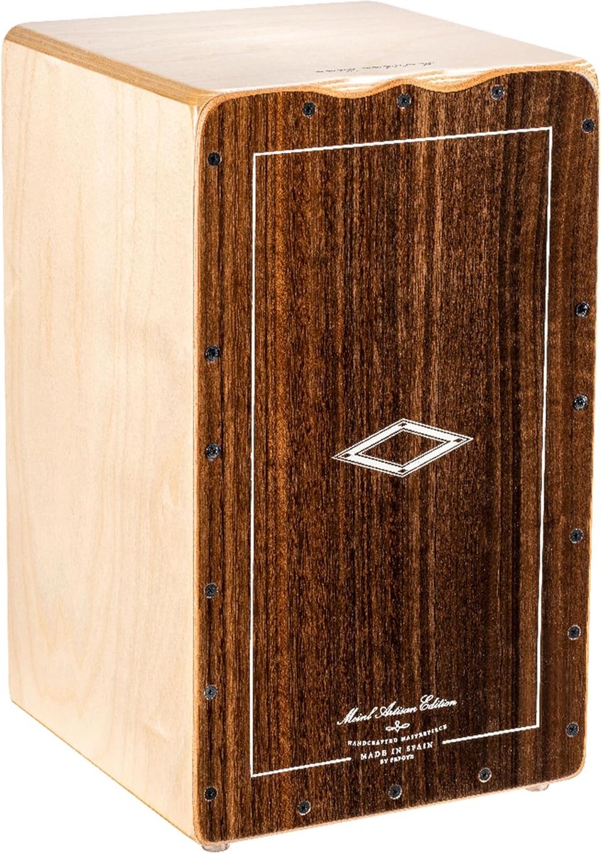 Slagkist Hout - Percussie Kist - Muziek Maken - Eucalyptus Afwerking - 34x53x34 cm - Bruin