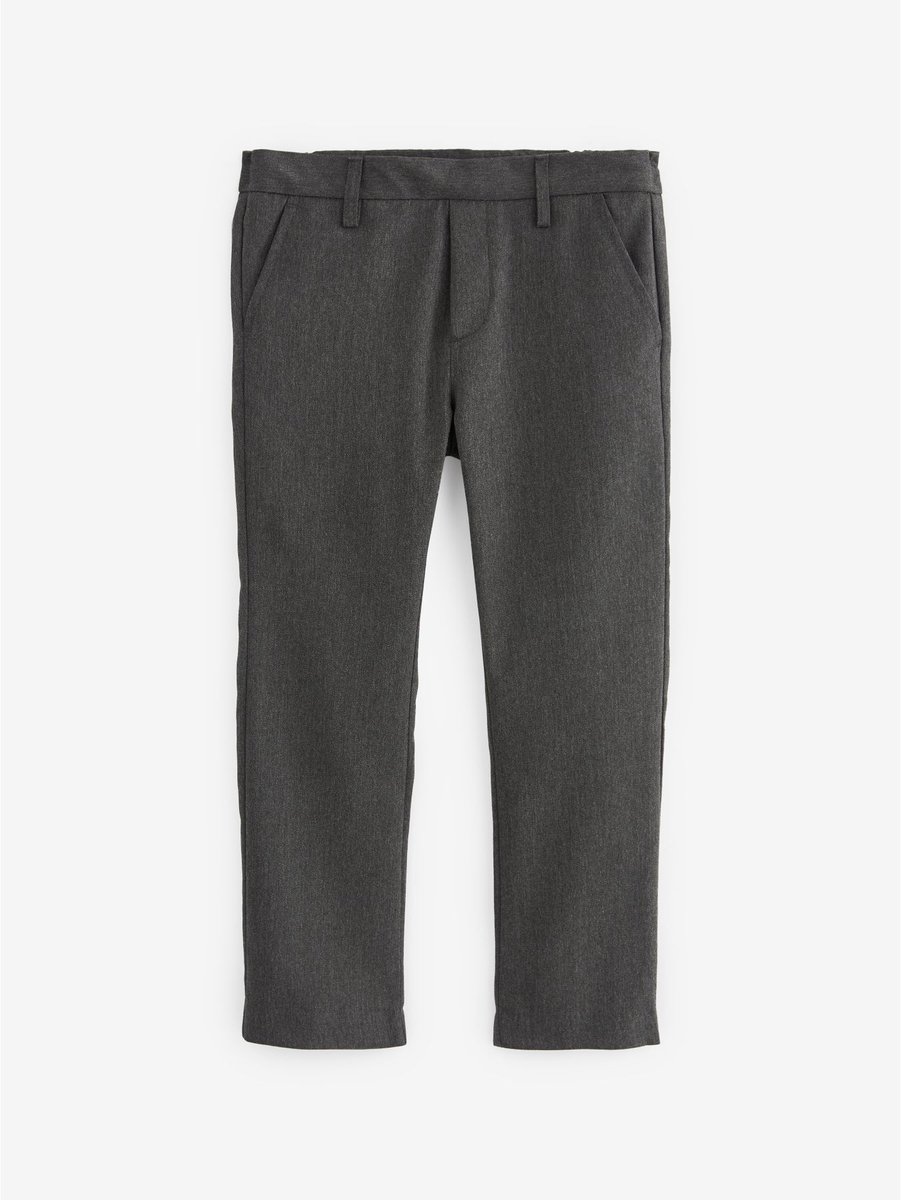 Next - Jongens - Formele skinny schoolbroeken met stretchy elastische tailleband - Grijs