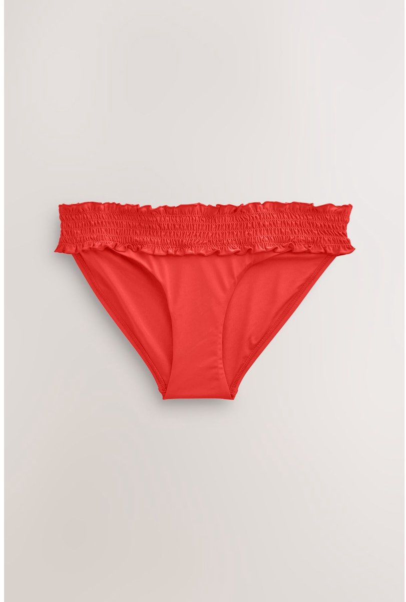 Next Dames - Gerimpelde bikinislip met hoge taille - Rood Red