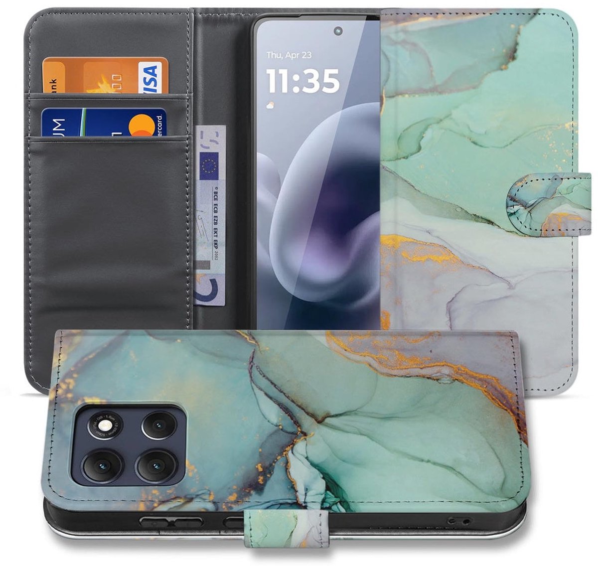 Motorola Moto G86 Bookcase Hoesje Watercolor Mix