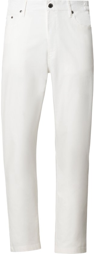 Witte Babista broek, model 'straight fit', voorzijde.