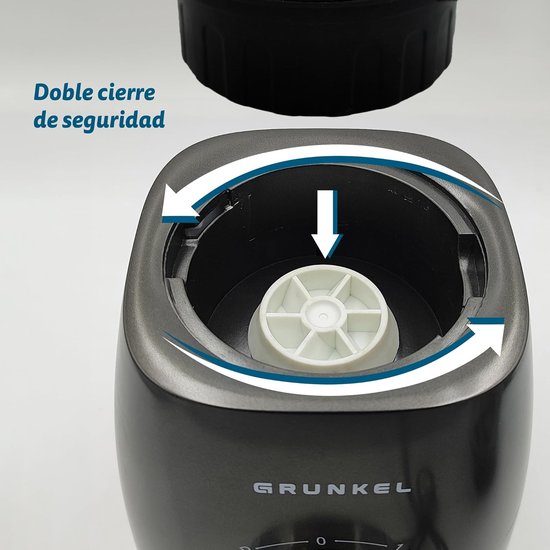 Grote Familie Blender - Krachtige Mixer - Smoothies Maken - 1000 Watt Vermogen - 1.5 Liter Inhoud - Zwart — afbeelding 2