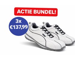 Safety Jogger- Maxguard - levi L340N - sportive werksneaker - S3 SRC-ESD - Wit – 36