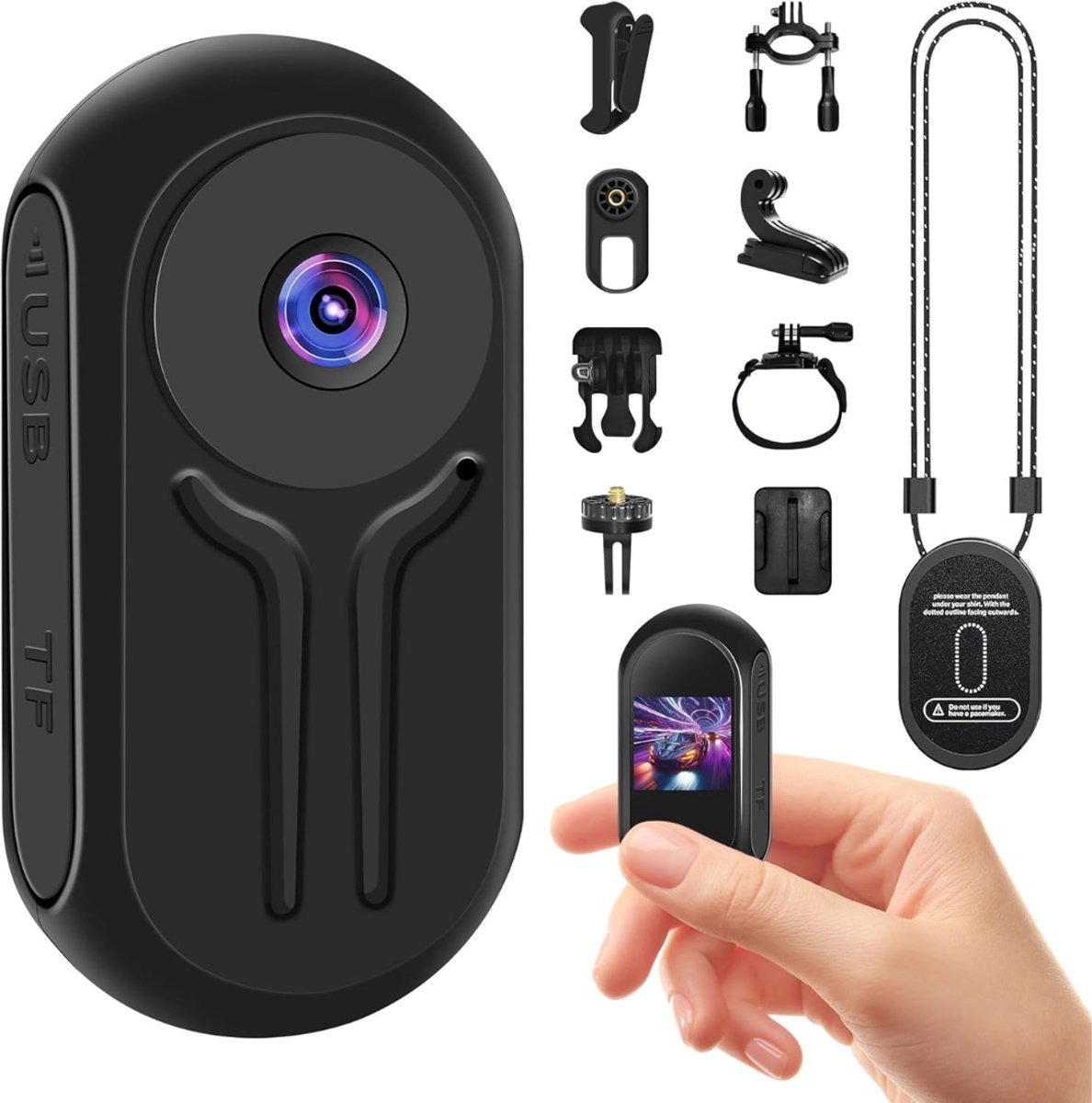 Quvo® Bodycam - Cam - Zwart - 16cm x 11cm x 6cm