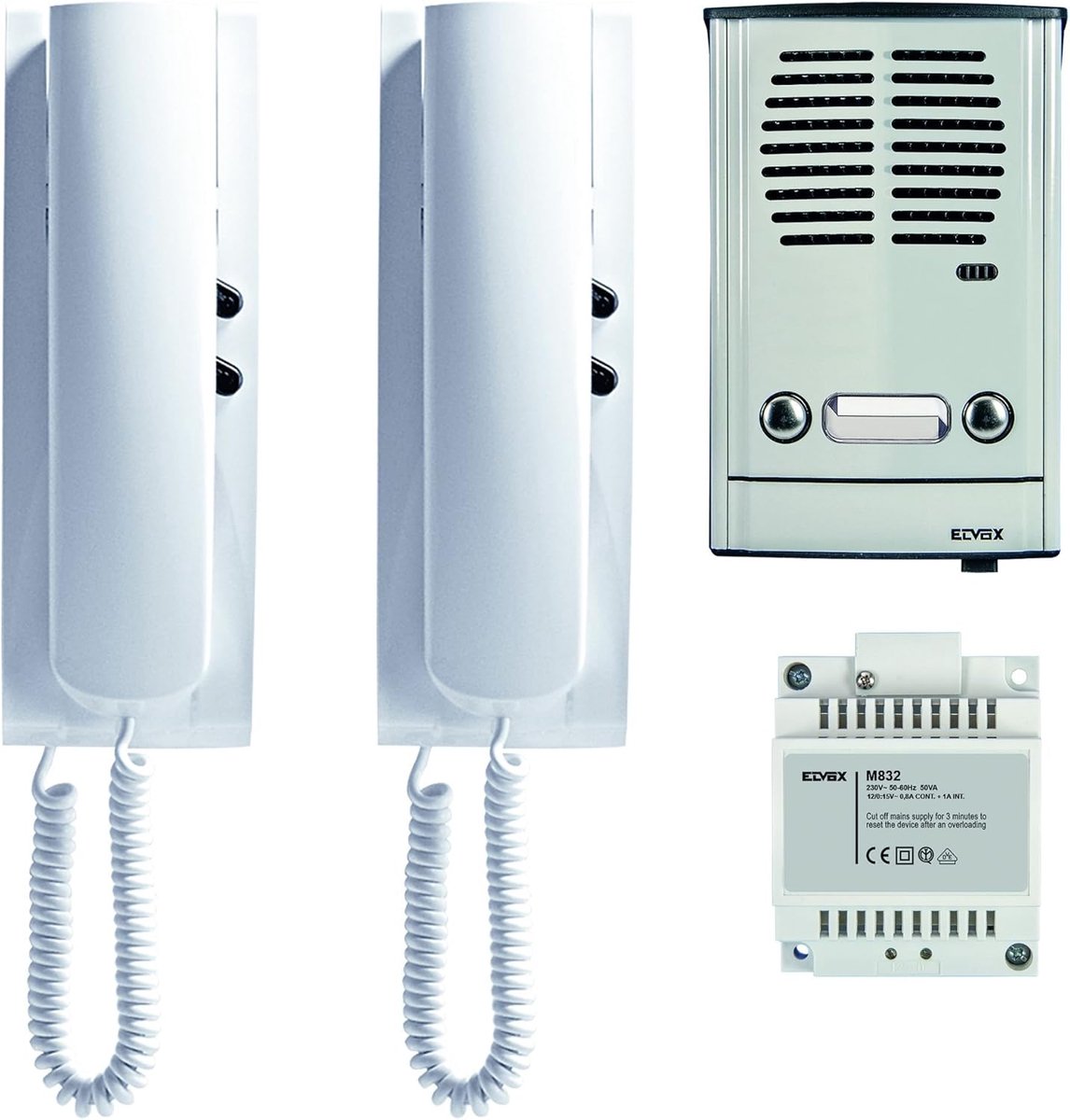 Intercom Systeem - Deurcommunicatie - Twee Gezinnen - Eenvoudige Bediening - 4+2 Dirigent - Wit