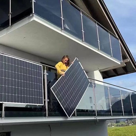 Balkon Zonnepaneel Montageset - 800Wp - Balkon Zonnepaneel Bevestiging voor Balkonreling - Solar Balcony Mounting Kit - Geschikt voor Micro-Omvormer Systemen van Merkloos — afbeelding 2