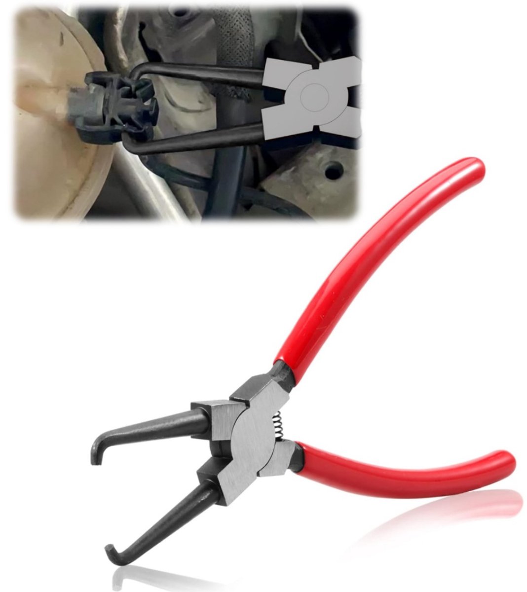 Brandstofleidingtang — Slang verwijderingstang — Brandstoffilterklem — Stekkertang — Pijpsleutels — Slangklemtang — Auto reparatiegereedschap — Voor brandstofsystemen, slangen (Rood — 9 inch)