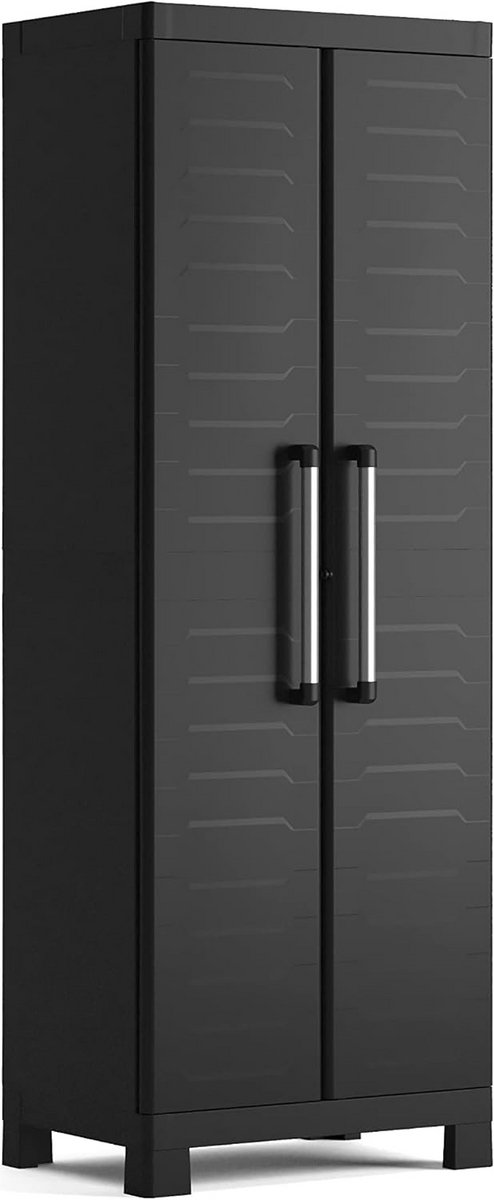 Opbergkast - Gereedschapskast - Garage Organiseren - Verstelbare Planken - 65x45x182 cm - Zwart
