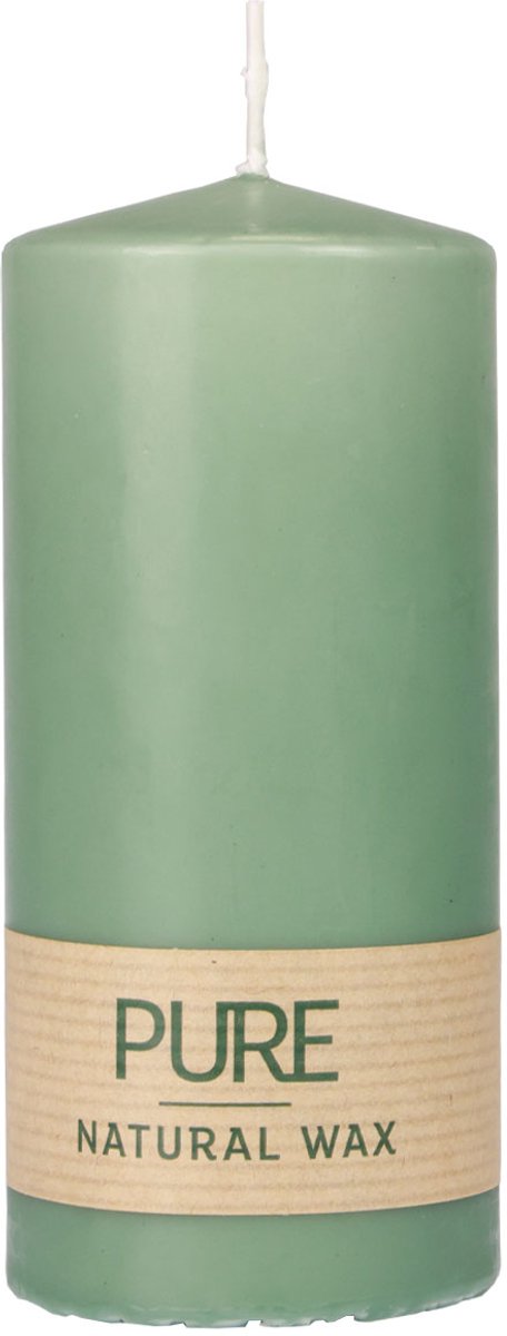 PURE stompkaars groen smaragd Wenzel kaarsen 130/60mm