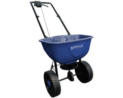 Edialux Meststofstrooier 15 L, handmatige fertilizer spreader voor gazon, tuin en oprit, instelbare dosering voor meststoffen, zaden en strooizout, gelijkmatige verdeling