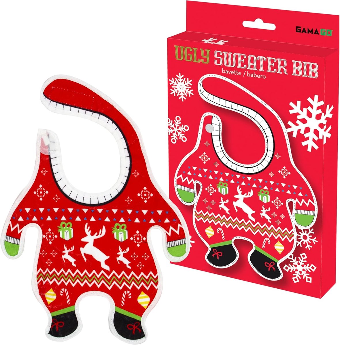 Mouwloze Babyschort met Kersttrui Print - Waterdicht & Gemakkelijk Schoon te Maken