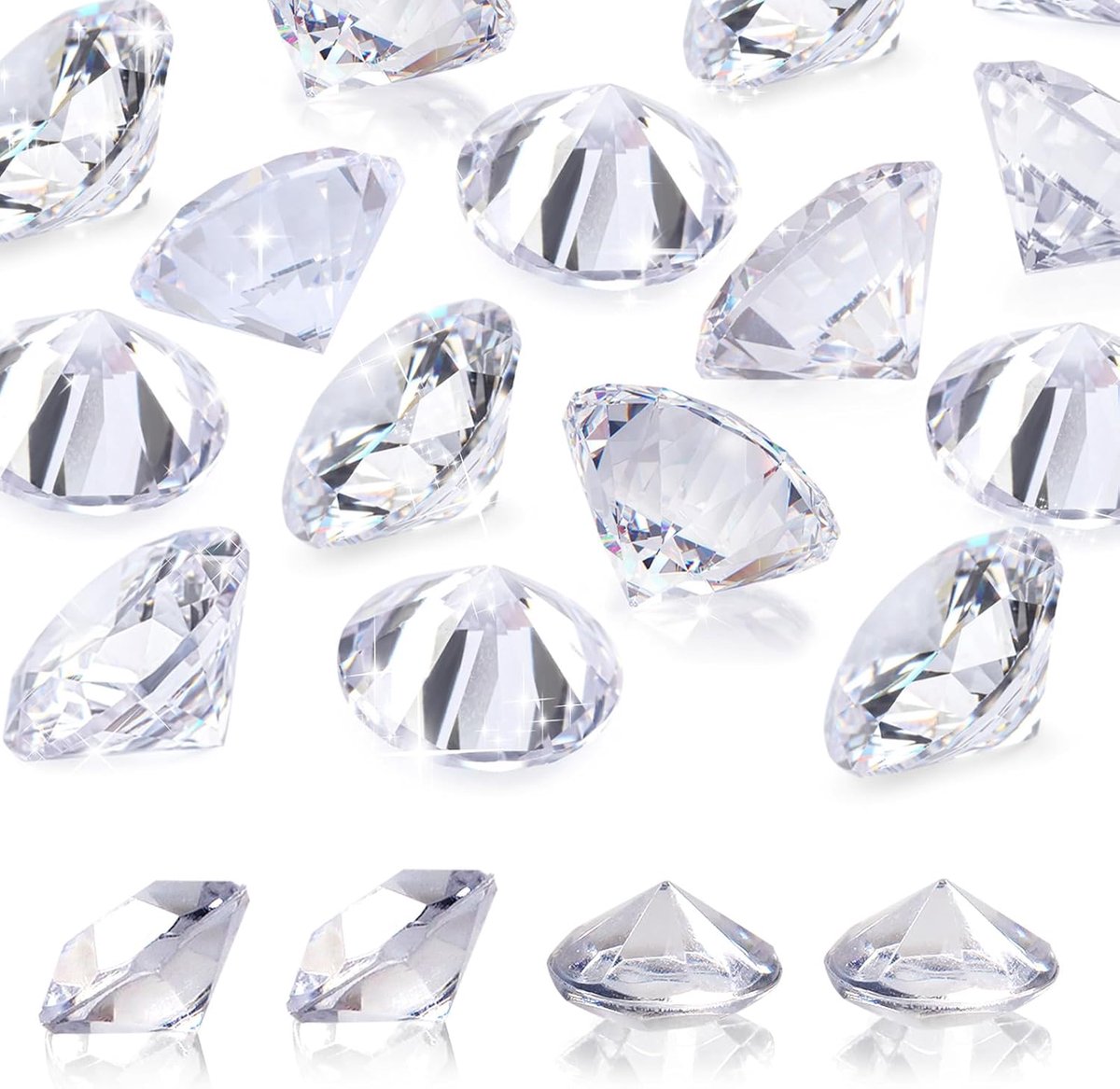 Decoratieve diamanten - Kristallen stenen - Tafeldecoratie - Helder schitterend design - 40 mm - Transparant