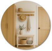 Grote ronde spiegel van 100 cm, frameloze wandspiegel, modern en stijlvol interieurelement.