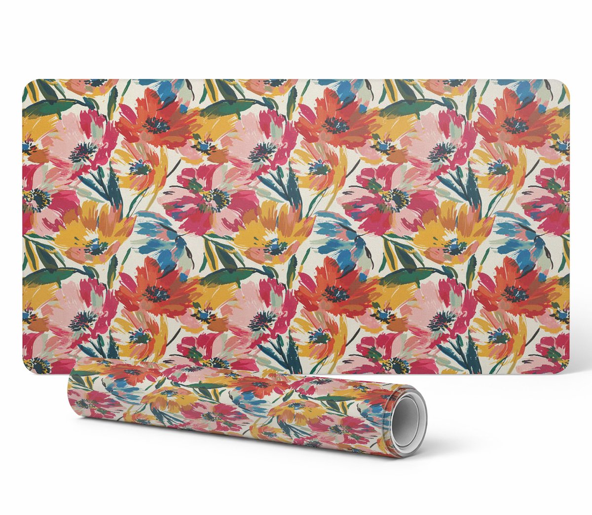 Decoratieve laptopmat met abstract bloemenpatroon 90x45 cm