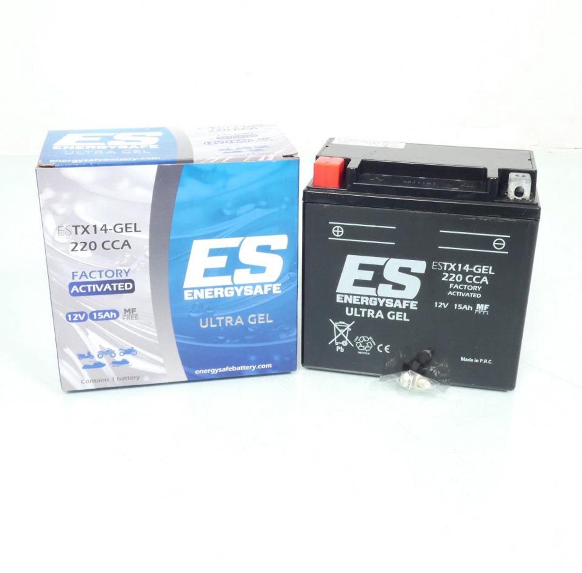 Batterie SLA Energysafe pour moto YTX14 / 12V 15Ah Neuf