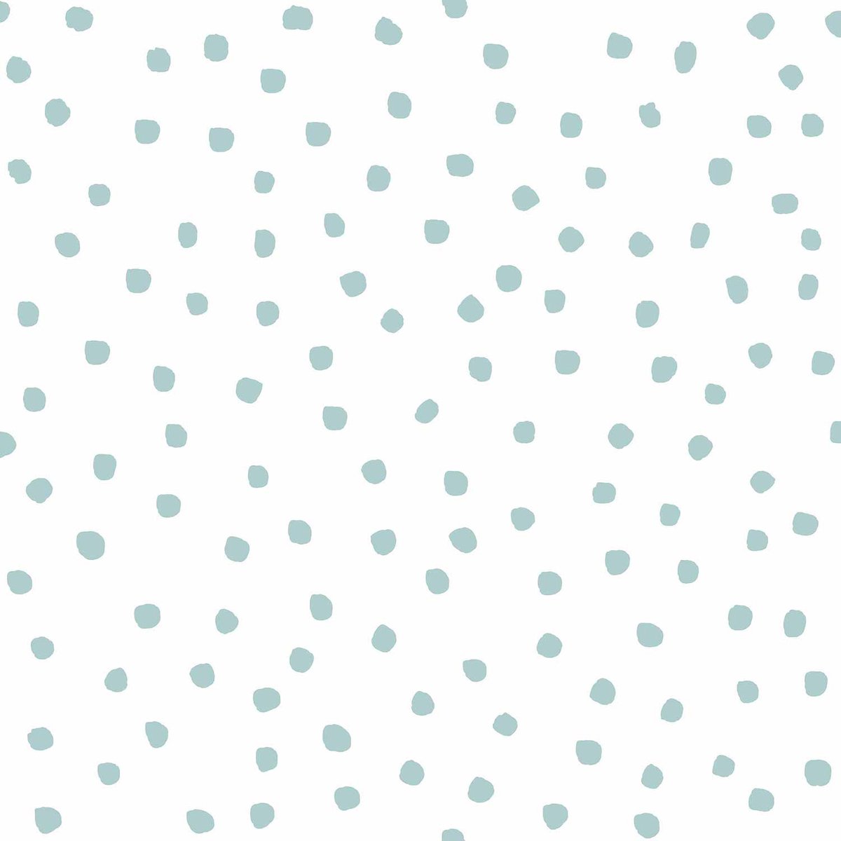 Behang - Kinderkamer – Confetti – Stippen – Blauw – Wit - Babykamer - Kinderbehang – Stippenbehang - 0,53 x 10,05 M