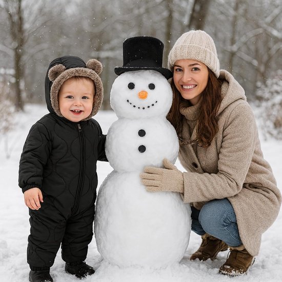 Dikke Fleece Baby Sneeuwpak - Warme Winter Jumpsuit met Capuchon voor Jongen en Meisje (0-24 Maanden) — afbeelding 5