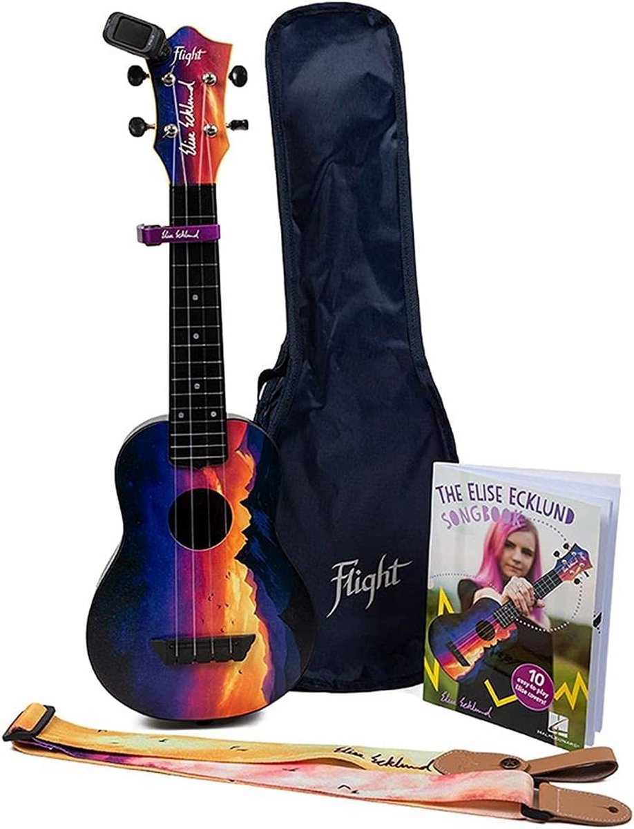 Sopraan Ukelele - Reis Instrument - Muziek Maken - Vier Nylon Snaren - Eén Maat - Veelkleurig