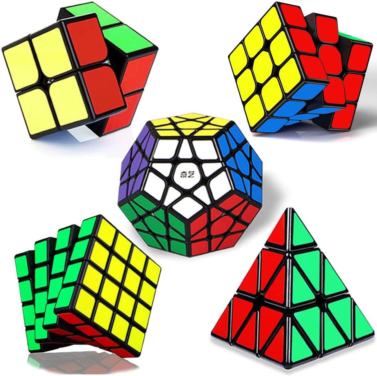 Puzzel Kubus Set - Hersenkraker Collectie - Mentale Training - Vijf Verschillende Vormen - Verschillende Maten - Meerkleurig