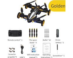 Bextunio RC Drone Auto 2-in-1 - Vliegen & Rijden met FPV Camera
