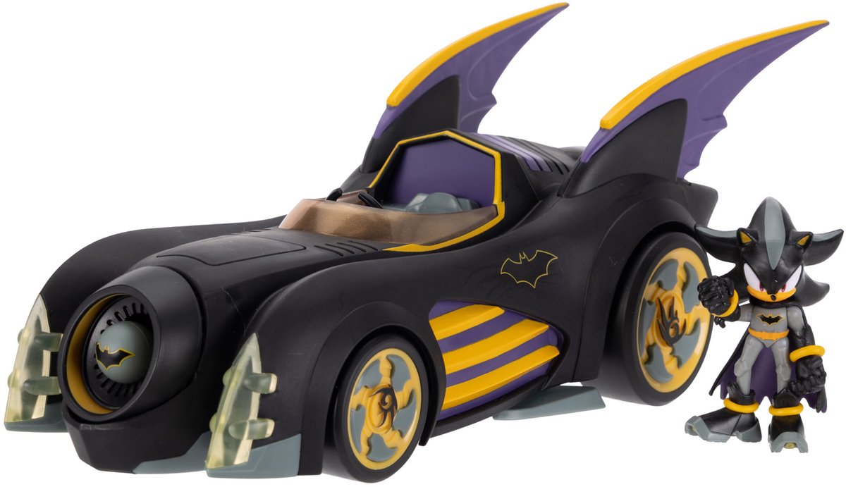 Jakks Sonic & dc 6cm shadow + batmobile