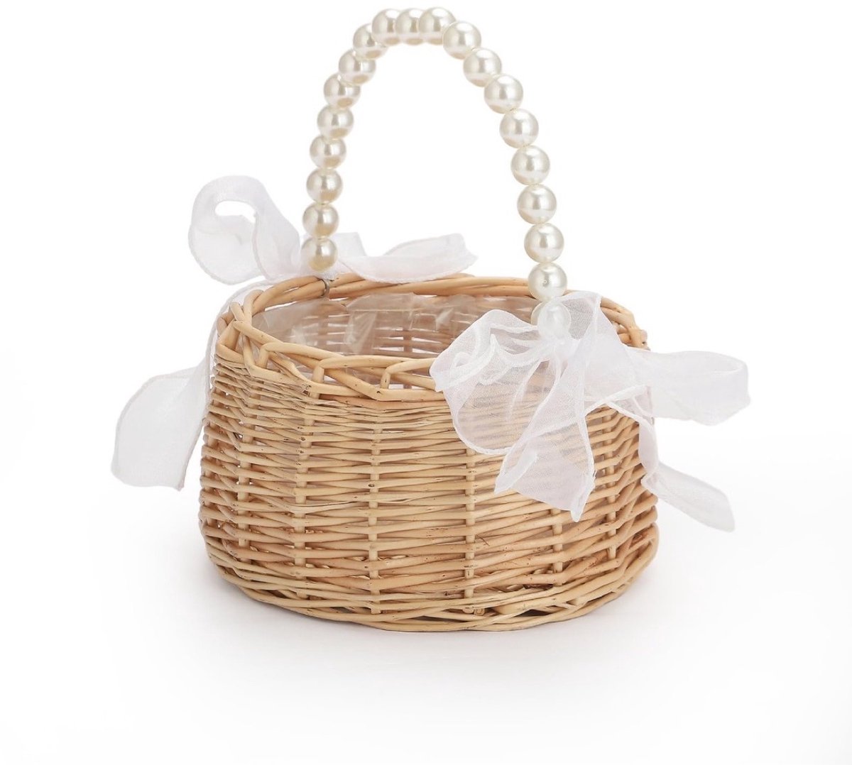 Daity 1-delige set - Wilgenbloemenmand - picknickmand - wilgengeschenkmand, fruitmand - handgeweven paasmand - geschikt voor bruiloften - tuinen en huisdecoratie