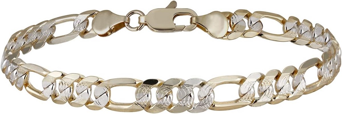 Heren Armband 18K Goudkleurig Roestvrij Stalen Schakelarmband