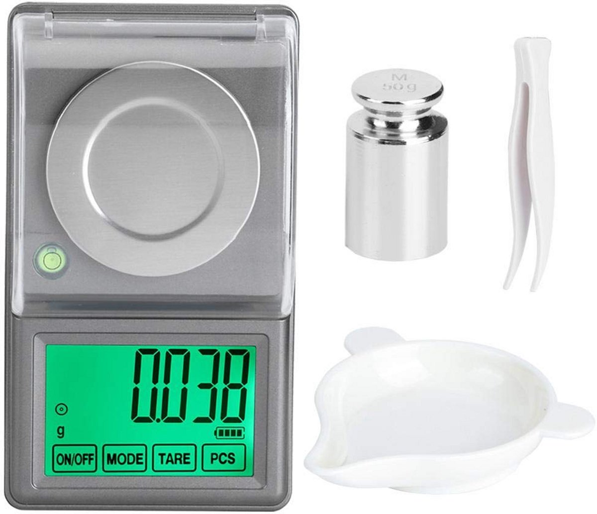 Digitale Milligram Precisie Weegschaal Sieraden en Medicijnen 50g/0.001g