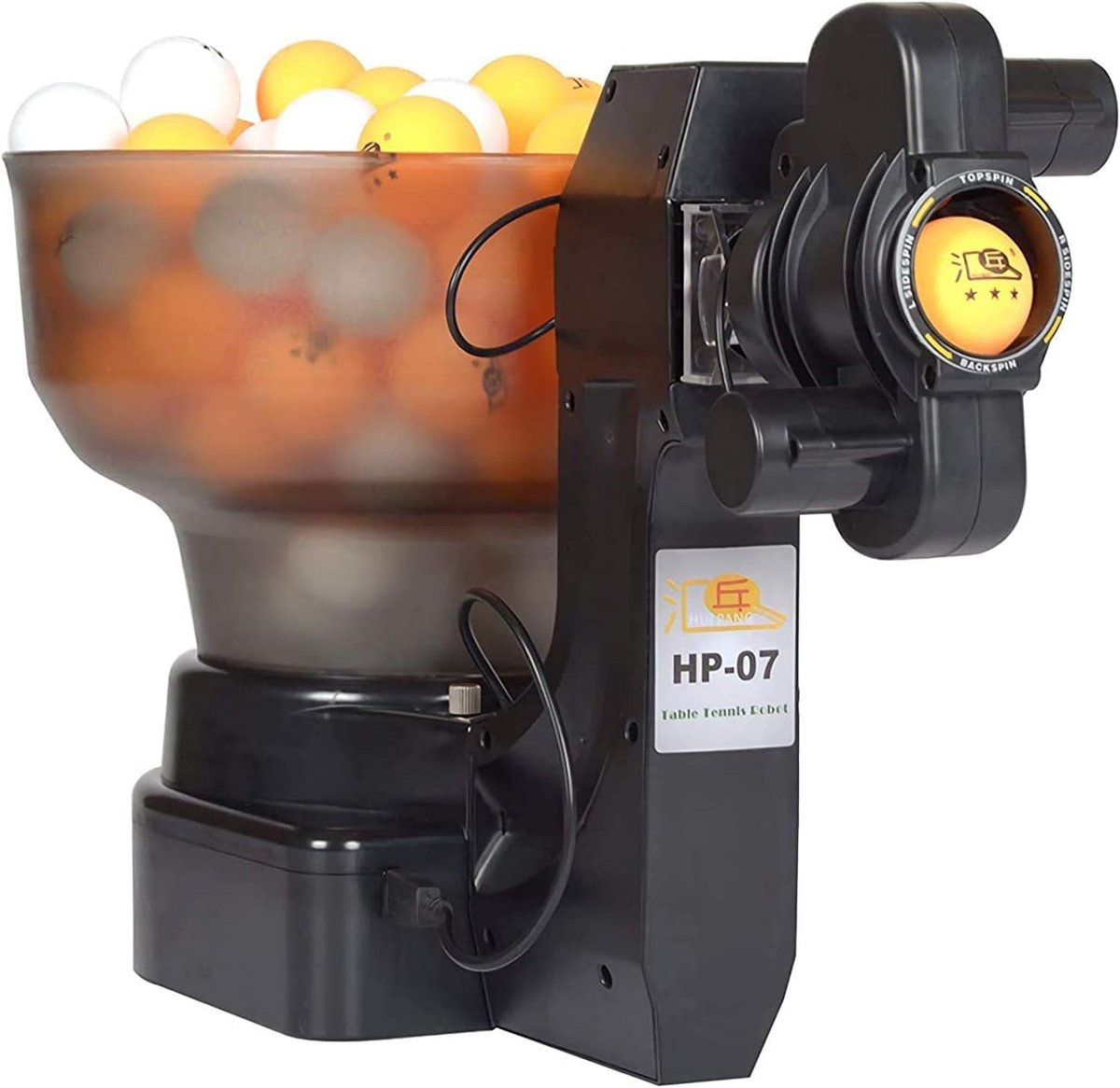 Tafeltennisbalmachine Trainingsrobot met 36 Rotaties en 100 Ballen Capaciteit