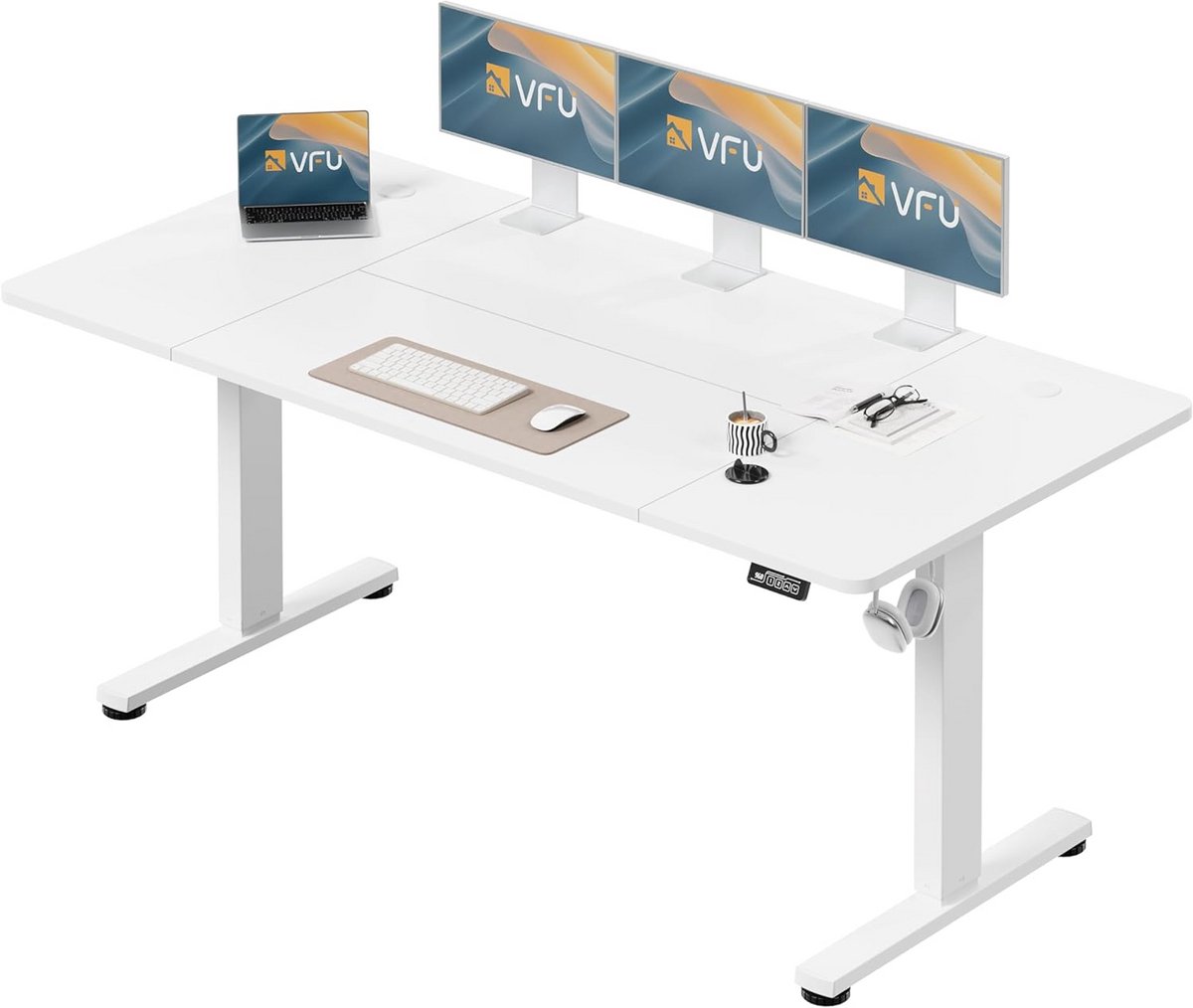 Elektrisch hoogte-verstelbaar bureau 180x80 cm met geheugenfunctie
