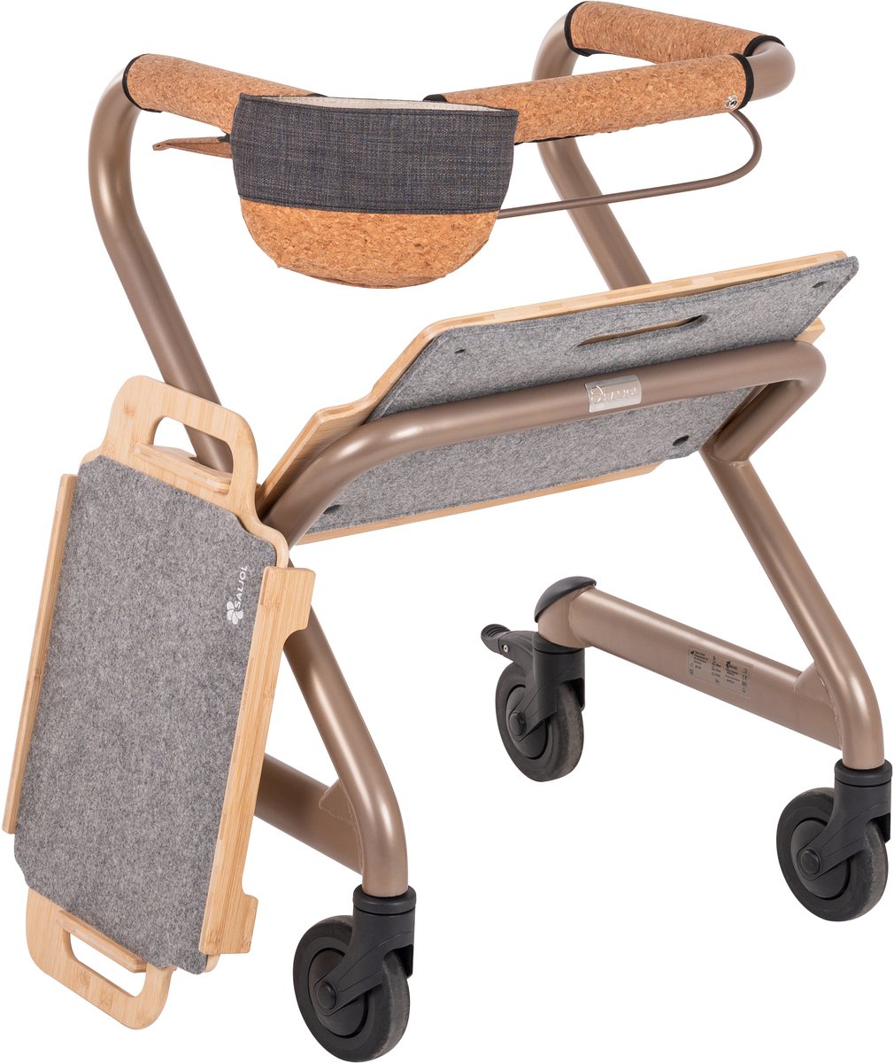 Saljol Indoor – Binnenhuis Rollator En Trippelstoel WR50 - Champagne - Aanbevolen voor lichaamslengte: 145–165 cm
