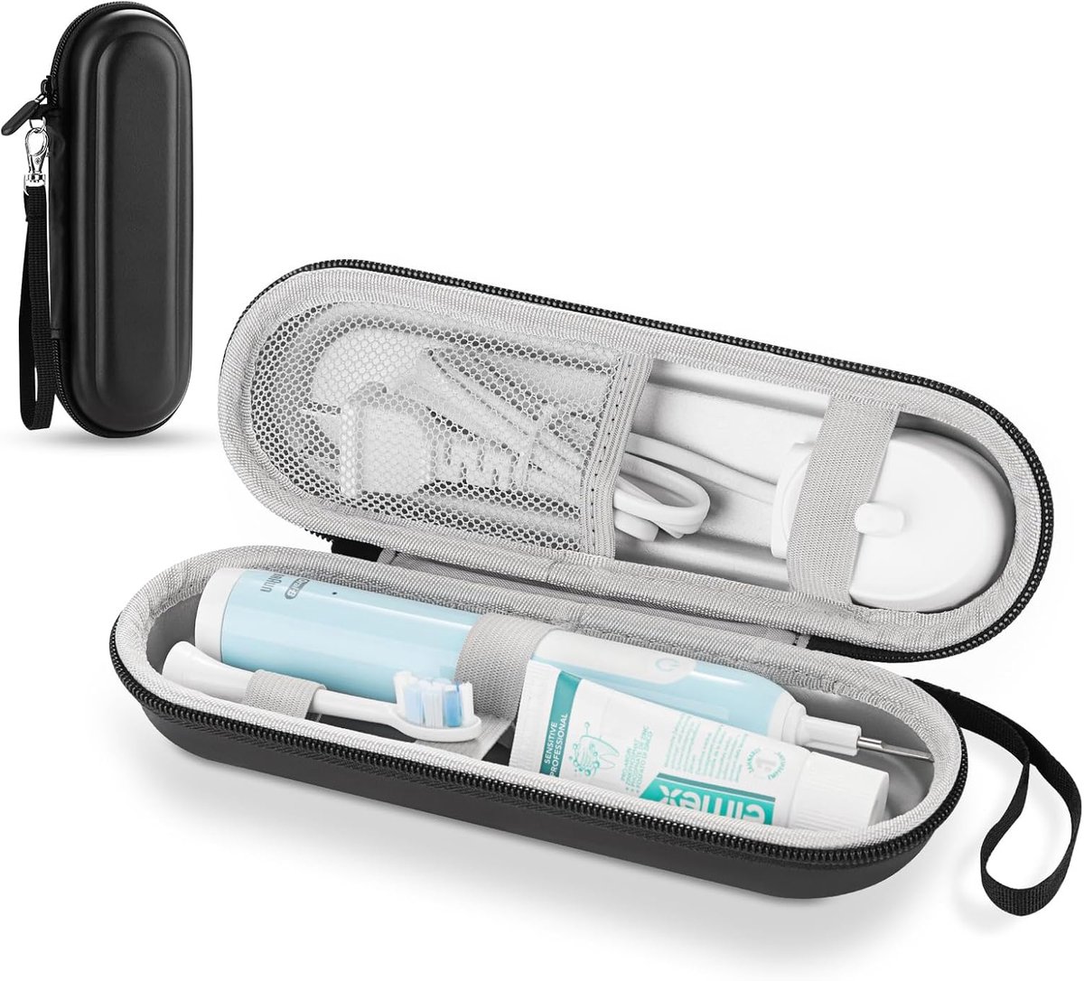 Tandenborstel reisetui - Geschikt voor Oral-B Pro 1000 1500 5000 7000 & Philips Sonicare 4100 1100 5300 5100 6100/iO elektrische tandenborstels, harde beschermhoes. — afbeelding 1