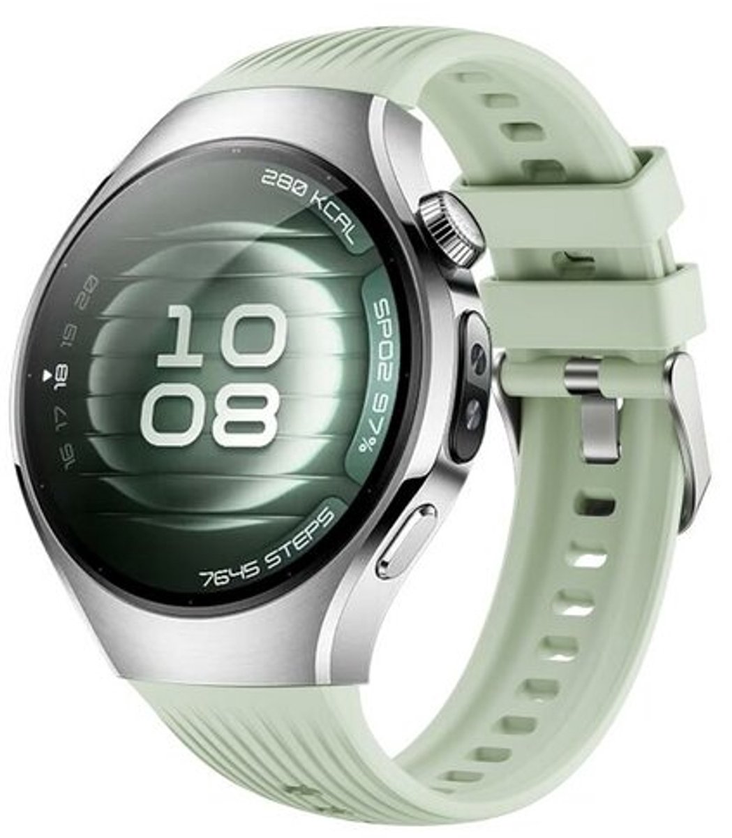By Qubix - Siliconen bandje 'True Fit' - Groen - geschikt voor Huawei Watch 5 - 42mm