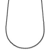 Essentials | Collier à maille forçat couleur gris foncé 4 mm