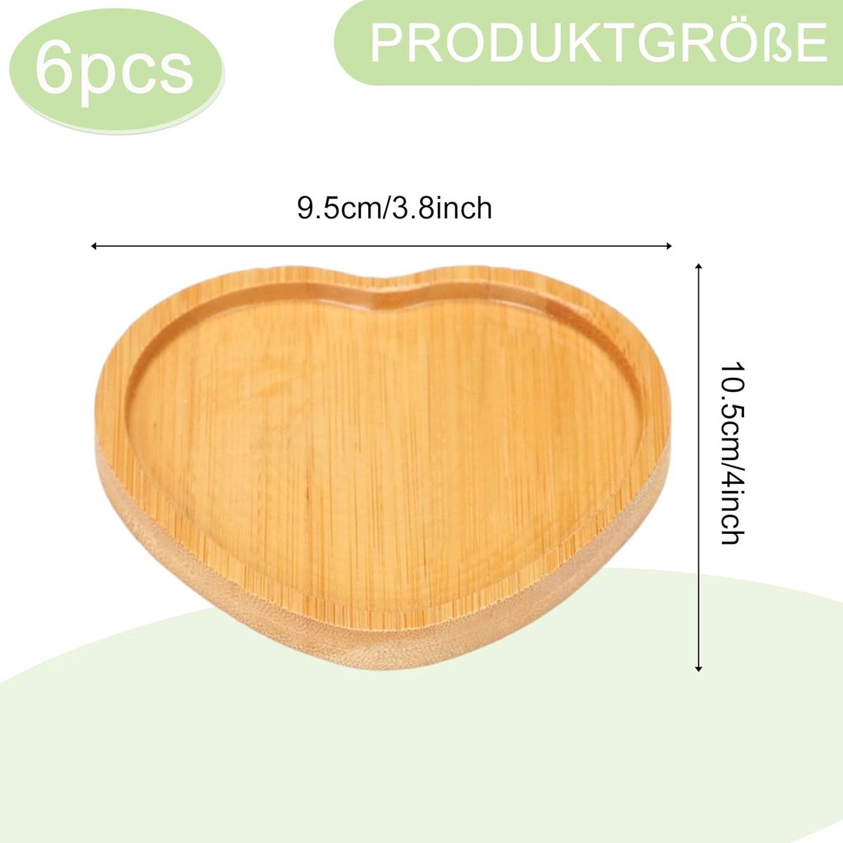 Set van 6 Houten Kaarsenborden en Onderzetters (10,5 cm)