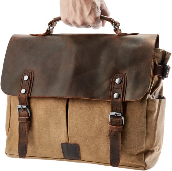 Sac à bandoulière de style vintage couleur havane