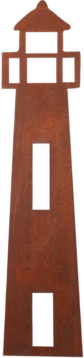 UNUS® Tuinsteker vuurtoren 99x22,5cm in roestlook tuindecoratie