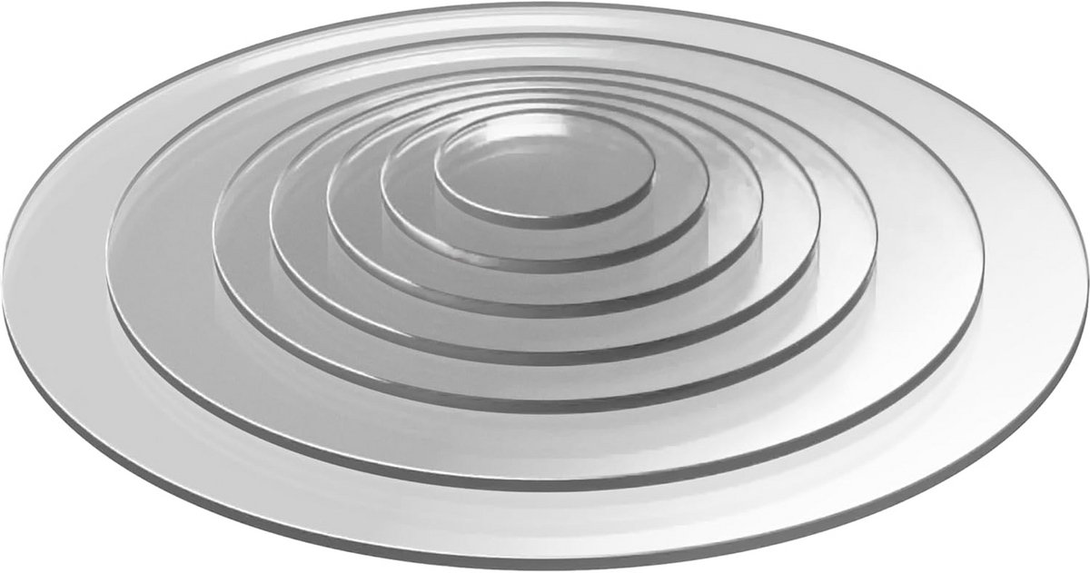 Ronde Acrylglas Plaat op Maat - Transparant en UV-Bestendig Schijf